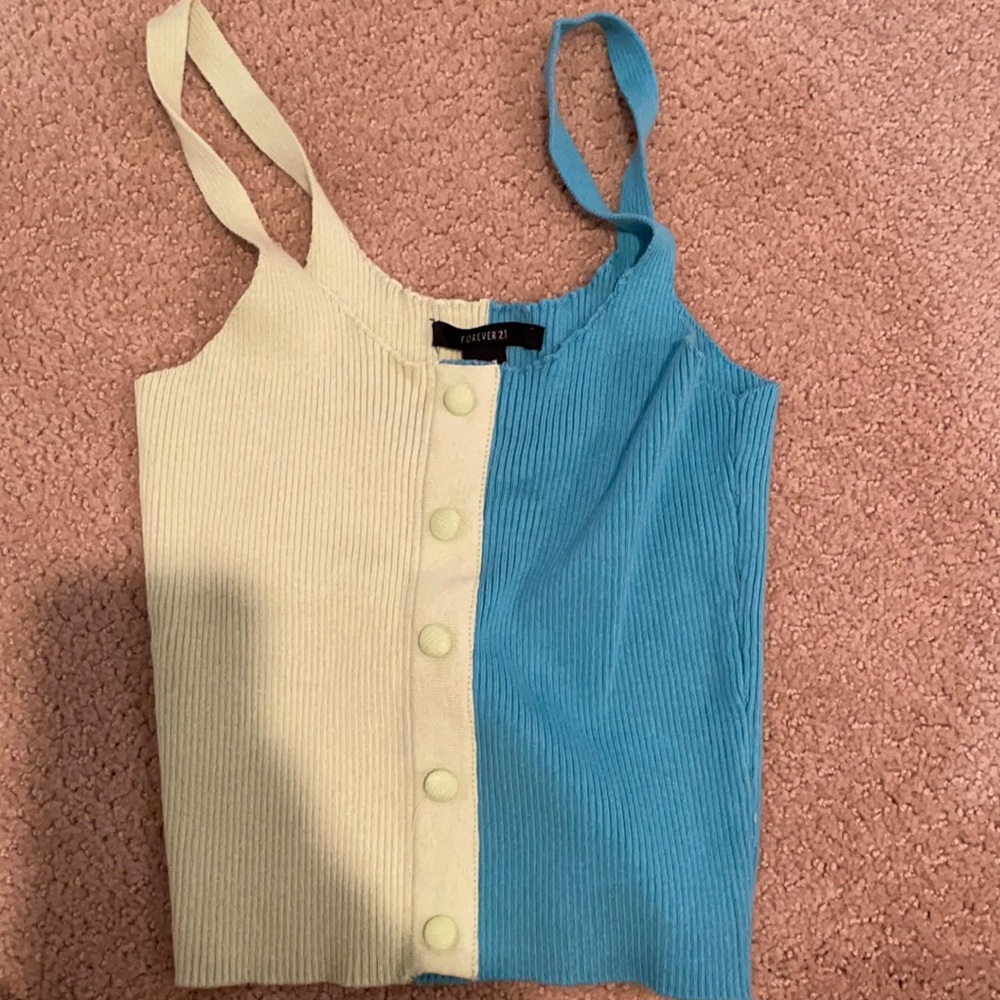 Forever 21, green and blue fashionable shirt